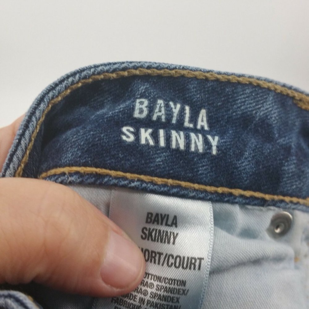 Aeropostale Women Bayla Skinny Jeans Size 00 Short Dark Wash Low Rise Stretch - Picture 7 of 9